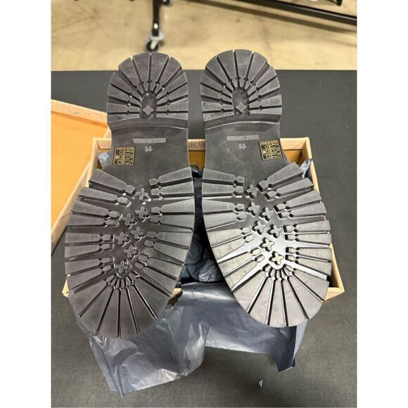 New Free People Black Teagan Tassel Platform Lug Sole Loafers 11 - Picture 5 of 6